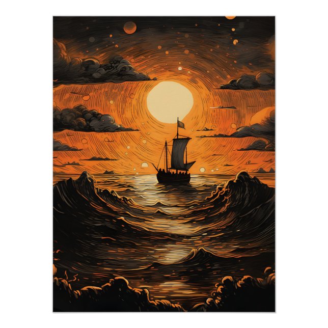 Ship sailing in the night  poster (Front)