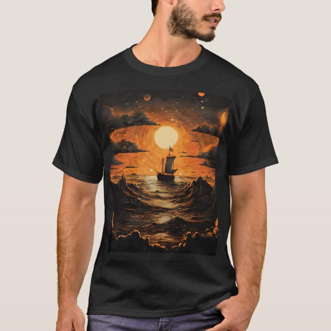 Ship sailing in the night  T-Shirt (Front)