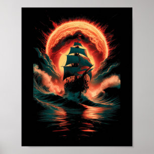 Ship Sailing Poster