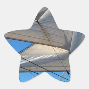 Ship Sails Background Star Sticker