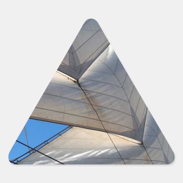 Ship Sails BackgroundTriangle Sticker (Front)