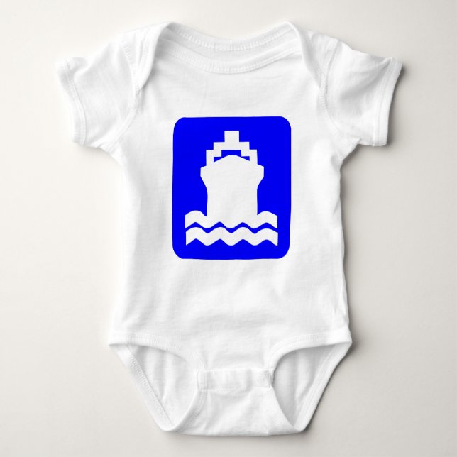Ship Shape - Blue Baby Bodysuit (Front)