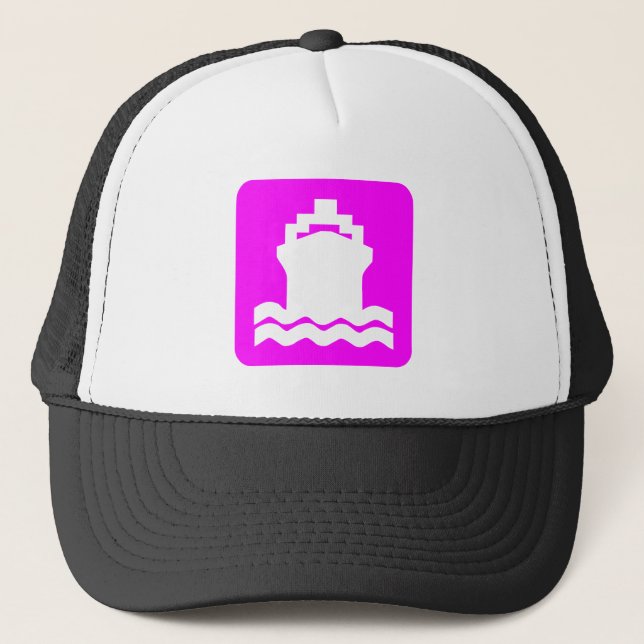 Ship Shape - Magenta Trucker Hat (Front)
