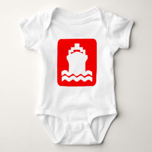 Ship Shape - Red Baby Bodysuit