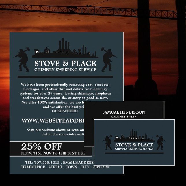 Ship & Sweepers Design, Chimney Sweeping Service Flyer (Creator Uploaded)