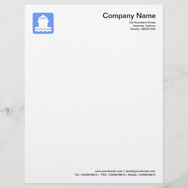 Ship Symbol - Baby Blue Letterhead (Front)