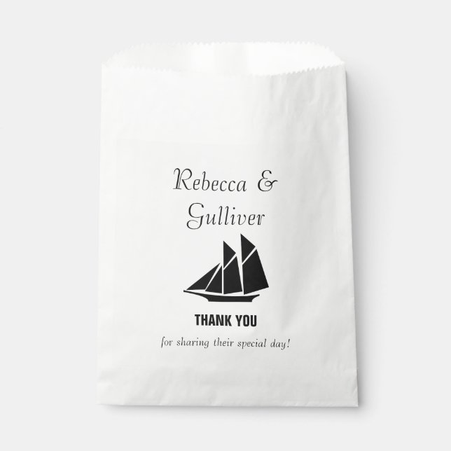 Ship Thank You Favour Bag (Front)