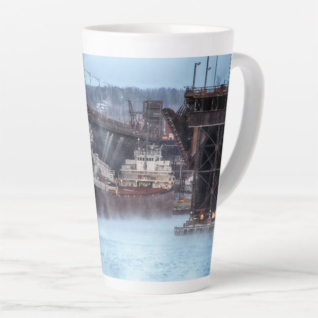 Ship The Philip R Clarke Two Harbours Minnesota Latte Mug (Right Angle)