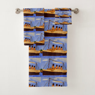Ship Titanic bath towels