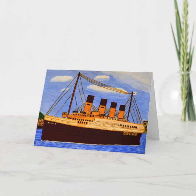 Ship Titanic invitation card  (Front)
