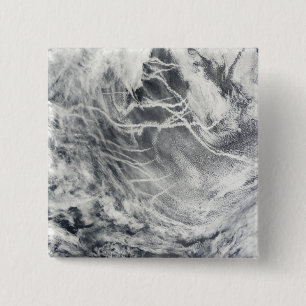 Ship tracks in the Pacific Ocean 15 Cm Square Badge