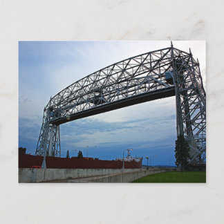 Ship under the Lift Bridge Postcard