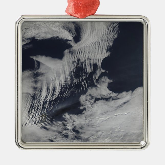 Ship-wave-shaped clouds in the South Indian Oce Metal Ornament (Front)