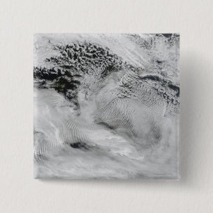 Ship-wave-shaped wave clouds 15 cm square badge