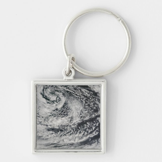 Ship-wave-shaped wave clouds 2 key ring (Front)