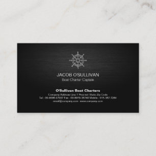 Ship Wheel Boat Charter Fishing Business Card