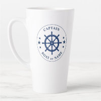 Ship Wheel Captain Boat or Name Large 2 Sided