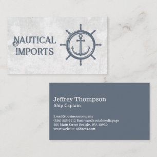 Ship Wheel Nautical Boating Business Card