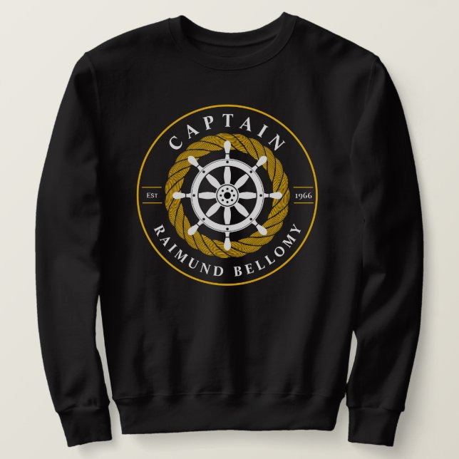 Ship Wheel Sweatshirt (Design Front)