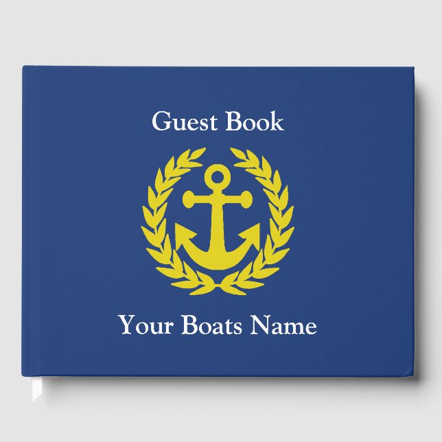 Ship, yacht or boats guest book (Front)