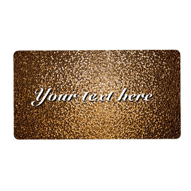 Shipiping labels with festive golden pattern (Front)