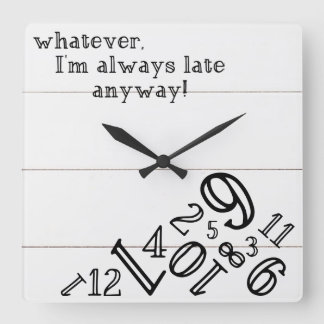 Shiplap Rustic Clock : Square Wall Clock