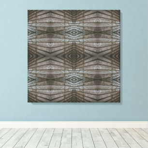 Shiplap Wood Planks Perspective Southwest Pattern Canvas Print
