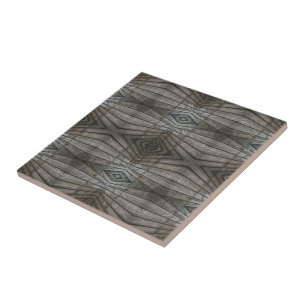 Shiplap Wood Planks Perspective Southwest Pattern Ceramic Tile