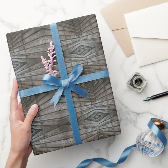 Shiplap Wood Planks Perspective Southwest Pattern Wrapping Paper (Gifting)