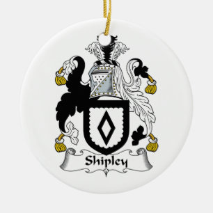 Shipley Family Crest Ceramic Tree Decoration