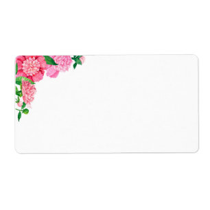 Shipping Address Labels-Pink Flowers