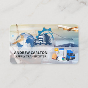 Shipping Air Boat Trucking Freight   Transport Business Card