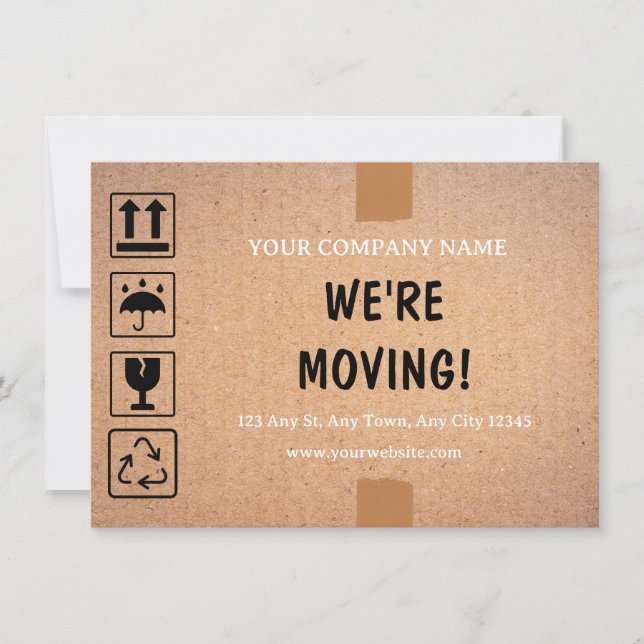 Shipping Box Relocation Business Announcement (Front)