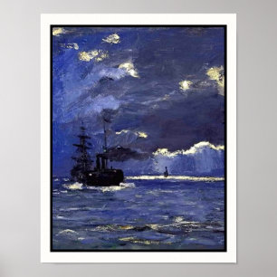 Shipping by Midnight by Claude Monet Poster