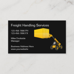 Shipping Container Freight Handling Business Card
