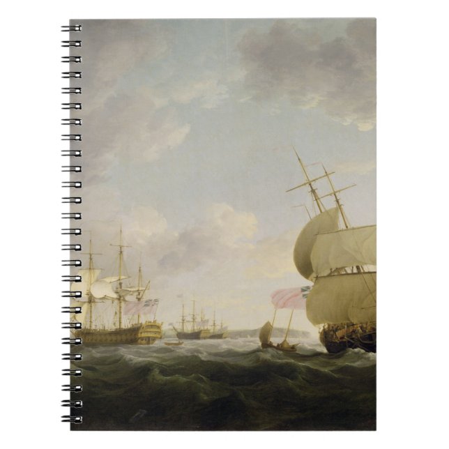 Shipping in the English Channel, c.1755 (oil on ca Notebook (Front)