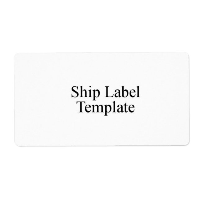 shipping label (Front)