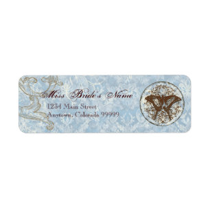 Shipping Labels - Fleur di Lys Damask vs2
