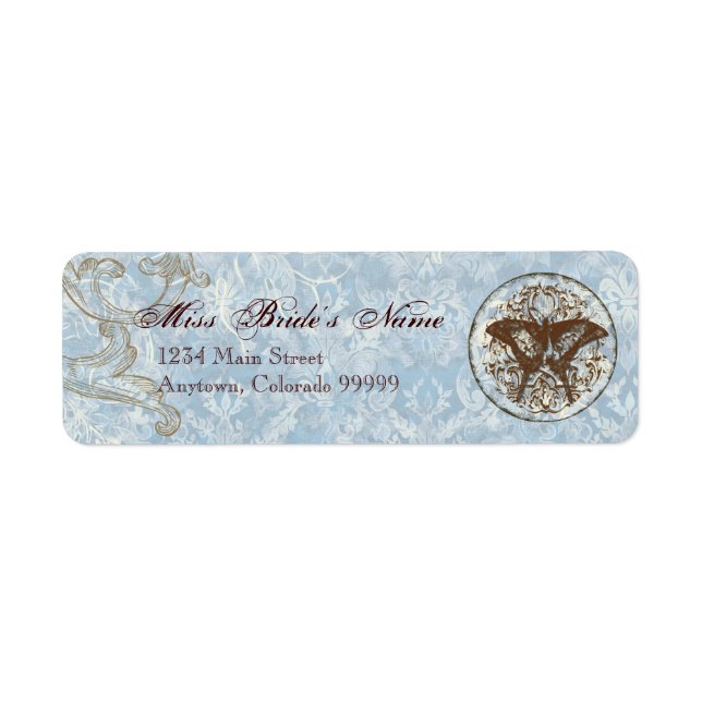 Shipping Labels - Fleur di Lys Damask vs2 (Front)