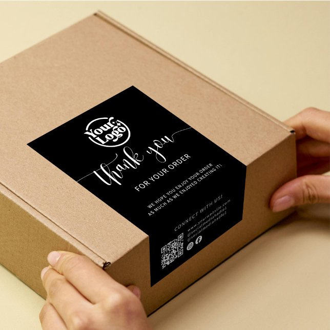Shipping Logo QR Code Packaging Box Seal Label (Creator Uploaded)