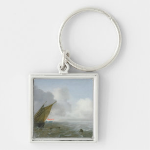 Shipping Offshore in a breeze, 17th century Key Ring