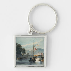 Shipping on a Chinese River Key Ring