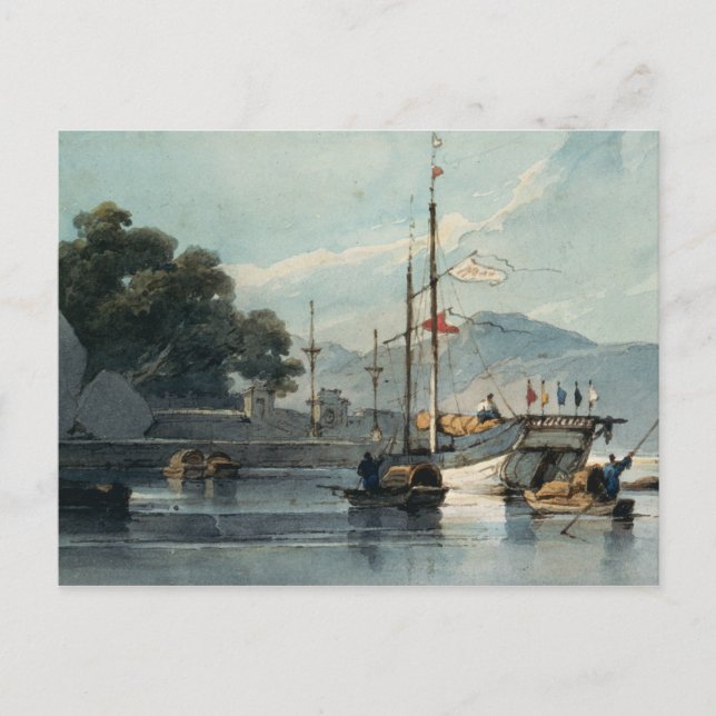 Shipping on a Chinese River Postcard (Front)
