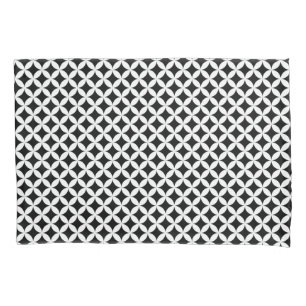 Shippo Japanese Black And White Geometric Pattern Pillowcase