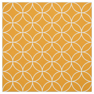 Shippo Motive Orange and White Fabric