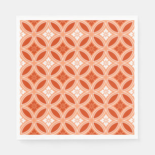 Shippo with Flower Motif, Mandarin Orange Napkin