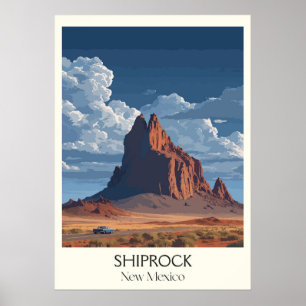 Shiprock New Mexico Desert Monolith Poster