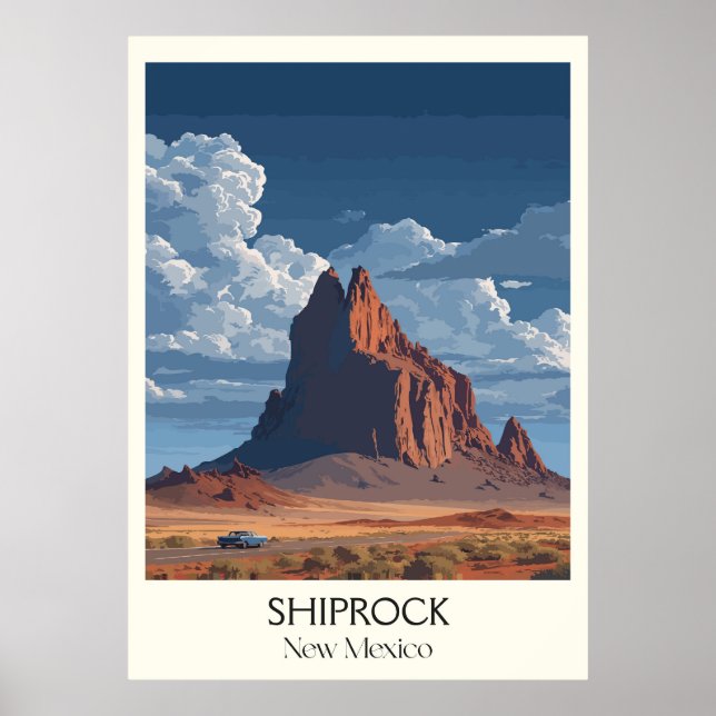 Shiprock New Mexico Desert Monolith Poster (Front)