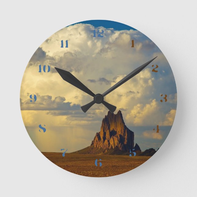Shiprock vs. Thunderhead Round Clock (Front)