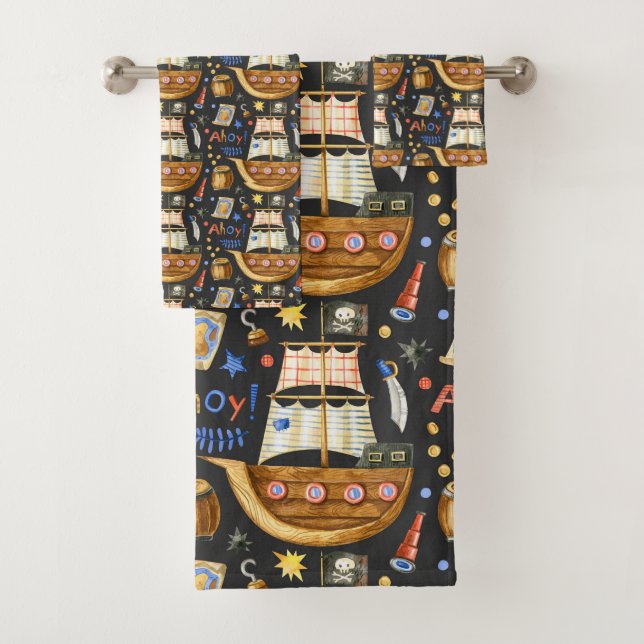 Ships Ahoy! Bath Towel Set (Insitu)